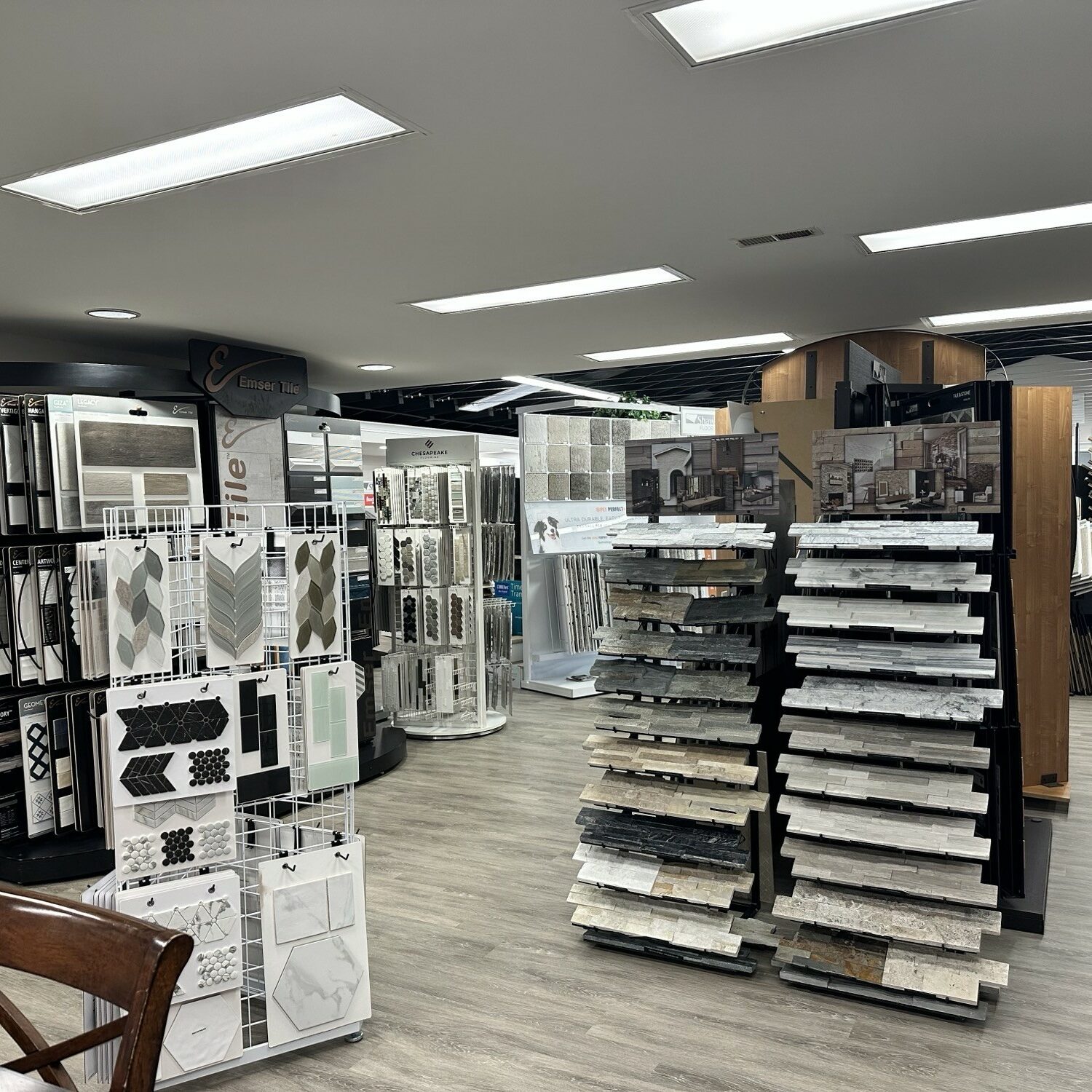 Variety of flooring products at showroom | Ultimate Flooring Design Center