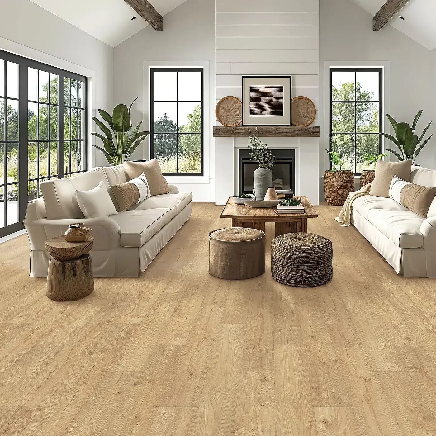 Modern Living Room Laminate Flooring | Ultimate Flooring Design Center