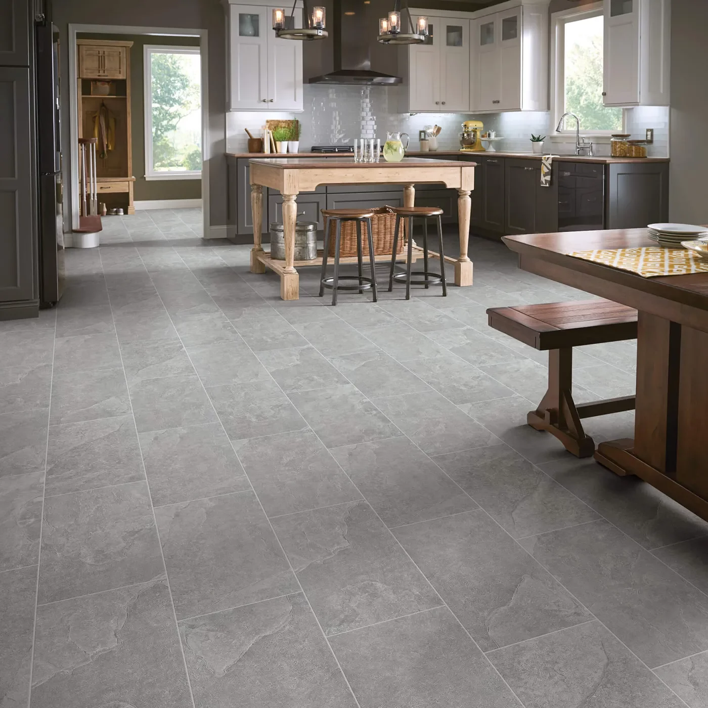 Kitchen and Dining area Tile | Ultimate Flooring Design Center